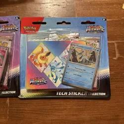 Pokemon TCG Prismatic Evolutions Tech Sticker Collection Blister 2x Set Sealed - Image 2