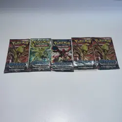 Pokemon TCG: XY STEAM SIEGE Booster Packs x5 - Sealed - Image 1