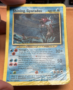 Pokemon Shining Gyarados 65/64 Neo Revelation Holo in Damaged Condition HP - Image 3