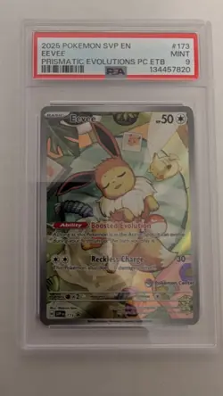 Pokemon Eevee #173 Pokemon Center Scarlet & Violet Promo PSA 9 MINT - Image 1