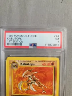 1999 Pokemon Fossil Kabutops PSA 7 Near Mint First 1st Edition 24/62 Rare Card - Image 2