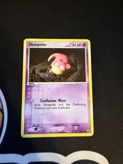 Pokemon TCG EX FireRed & LeafGreen Slowpoke 80/112 Reverse Holo DMG - Image 1