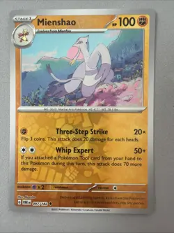 Pokemon TCG * Paradox Rift * 97/182 Mienshao REVERSE HOLO Uncommon * FRESH PK - Image 1