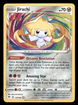 Pokemon TCG Jirachi 119/185 Vivid Voltage Amazing Rare Holo 2020 NM - Image 1
