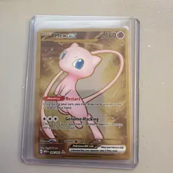 Pokemon TCG Gold Metal Promo Mew EX 205/165 Scarlet & Violet-151 - Image 1
