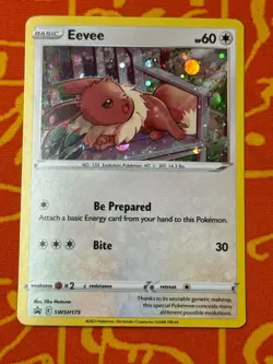 POKEMON TCG EEVEE SWSH175 HOLO BLACK STAR PROMO EXCELLENT - Image 1