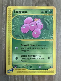 Exeggcute 76/147 Common Pokemon Aquapolis Vintage WOTC E Series MP 2003 - Image 1