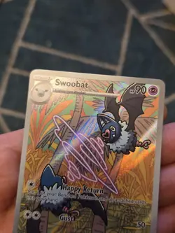 Pokemon Card - Swoobat 120/086 White Flare English - Illustration Rare - NM ⭐ - Image 2
