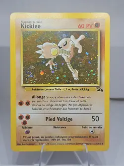 1999 Pokemon TCG Holo Rare SWIRL Hitmonlee 7/62 Fossil Set - Image 3