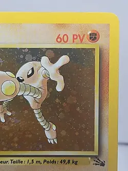 1999 Pokemon TCG Holo Rare SWIRL Hitmonlee 7/62 Fossil Set - Image 5