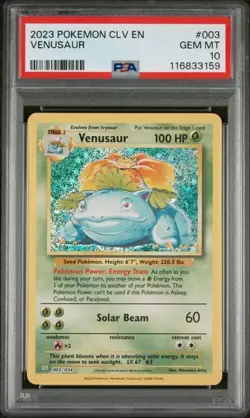 Pokemon Classic Collection Venusaur Holo CLV 003/034 PSA 10 - Image 1