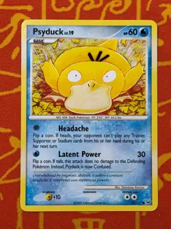 POKEMON TCG PSYDUCK 87/127 NON HOLO COMMON EXCELLENT PLATINUM - Image 1
