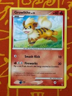 POKEMON TCG GROWLITHE 108/147 NON HOLO COMMON LIGHT PLAY SUPREME VICTORS - Image 1