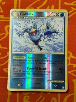 POKEMON TCG GOLDUCK 22/102 REVERSE HOLO RARE EXCELLENT HGSS TRIUMPHANT - Image 1