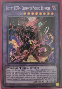 YuGiOh Destiny HERO - Destroyer Phoenix Enforcer Secret Rare MP22-EN209 1st Ed - Image 1