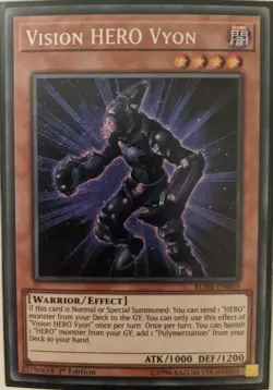 YuGiOh Vision HERO Vyon Secret Rare 1st Edition BLHR-EN059 - Image 1