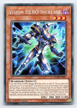 Vision HERO Increase - BLHR-EN007 - Secret Rare - 1st Edition Yugioh - Image 1