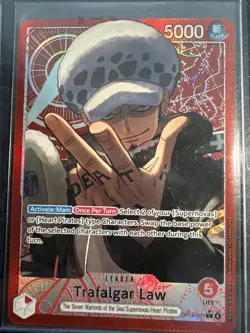 Trafalgar Law - OP14-001 (Alternate Art) Leader - The Azure Sea's Seven Foil NM - Image 1