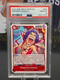 2024 One Piece OP06 English #003 Emporio Ivankov PSA 10 GEM MINT - Image 1