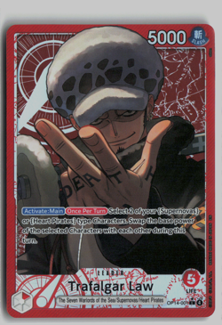 Trafalgar Law OP14-001 Leader Alt Art OP-14 The Azure Seas Seven One Piece TCG - Image 1