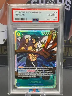 2024 One Piece OP06 English #043 Aramaki PSA 10 GEM MINT - Image 1