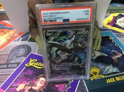 2022 Pokemon SWSH FA/LUGIA V Silver Tempest 186/195 PSA 7 graded card - Image 1