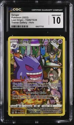 ✨✨ CGC 10 ENGLISH Gengar TG06/TG30 Lost Origin Trainer Gallery Holo Pokemon Card - Image 1