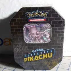 Pokemon Detective Pikachu tcg tin MewTwo trading card new sealed - Image 1
