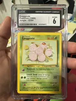 Exeggcute Near Mint 6 Jungle 52/64 Pokemon Card Cgc 6 - Image 1