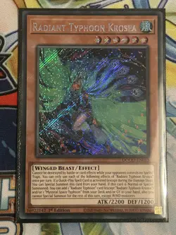 Yu-Gi-Oh TCG DOOD-EN015 Radiant Typhoon Krosea 1st Edition Secret Rare Card - Image 1