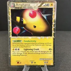 Ampharos 105/123 HeartGold SoulSilver Ultra Rare Holo 2010 Pokemon Card - Image 1