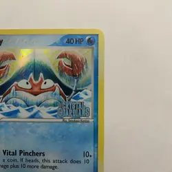 Krabby 54/100 Ex Crystal Guardians Stamped Reverse Holo Pokemon Card LP - Image 3