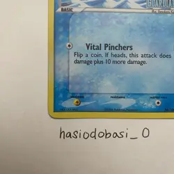 Krabby 54/100 Ex Crystal Guardians Stamped Reverse Holo Pokemon Card LP - Image 5