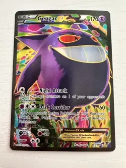 Pokemon TCG Gengar EX Full Art Ultra Rare Card 114/119 Phantom Forces 2014 - Image 1