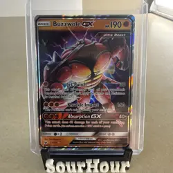 Buzzwole GX - 57/111 - Pokemon Crimson Invasion Sun & Moon Ultra Rare Card NM - Image 1