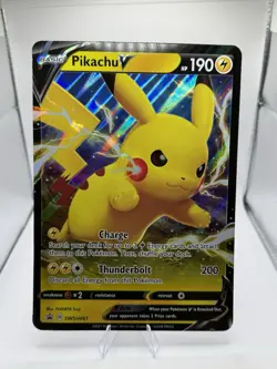 2021 Pokemon Pikachu V-#SWSH061-PROMO Jumbo Card Black Star Promo - Image 1