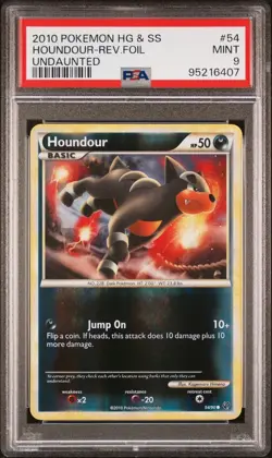 Houndour Reverse Holo 54/90 Undaunted PSA 9 Mint Pokemon Card - Image 1