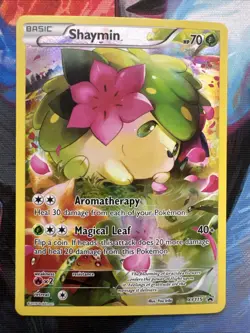 Pokemon Shaymin XY115 Black Star Promo Full Art Card Lp/NM Condition - Image 1
