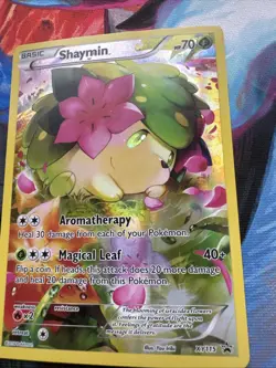 Pokemon Shaymin XY115 Black Star Promo Full Art Card Lp/NM Condition - Image 4