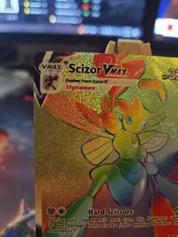Pokemon TCG Scizor VMAX Darkness Ablaze Rainbow Rare Card 193/189 NM - Image 2