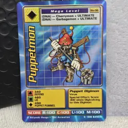1999 Puppetmon Bo-96 Series 2 Booster Digimon Card M/NM Battle Bandai Holo Foil - Image 1