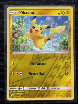 Pikachu 19/68 Hidden Fates 2019 REVERSE HOLO FOIL Pokemon TCG Card - Image 1