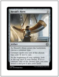 1x Herald's Horn, Lost Caverns of Ixalan Commander, Magic MTG NM - Image 1