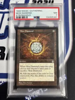 1998 MTG STRONGHOLD MOX DIAMOND PSA 7 NEAR MINT - Image 1