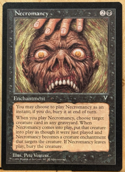LIMITED EDITION Visions Vintage MtG Necromancy Unplayed NM - Image 1