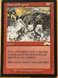 LIMITED EDITION Exodus Vintage MtG Price of Progress Unplayed NM - Image 1