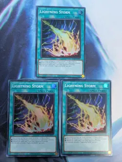 YuGiOh! Lightning Storm RA01-EN061 Super Rare x 3 PLAYSET 1st Ed - Image 1
