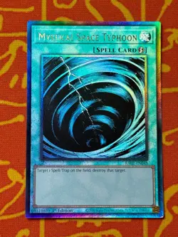 YUGIOH MYSTICAL SPACE TYPHOON ULTIMATE RARE 1ST EDITION NM RA02-EN048 - Image 1