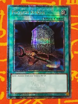 YUGIOH FOOLISH BURIAL QUARTER CENTURY SECRET RARE NM RA02-EN049 - Image 1