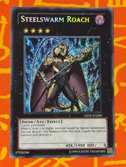 YUGIOH STEELSWARM ROACH SECRET RARE NM GENF-EN099 - Image 1